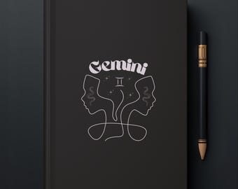 Gemini Journal, Gemini Zodiac Sign, Gemini Gift Idea, Astrology Journal, Manifestation Journal, Gratitude Journal, Hardcover Journal Matte