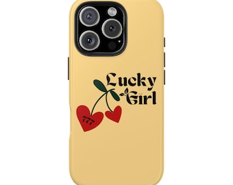 iPhone 16 Pro Case, Lucky Girl, Protective Tough iPhone Case