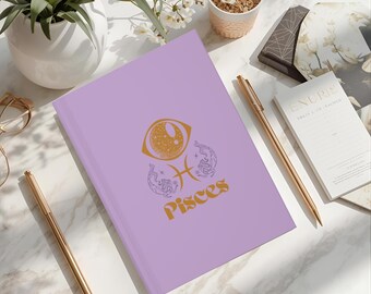 Pisces Gratitude Journal, Astrology Notebook, Pisces Zodiac Sign, Pisces Girl, Gratitide Journal, Manifestation, Hardcover Journal Matte