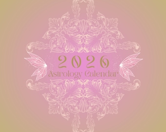 2026 Astrology Calendar, Zodiac Wall Calendar, Moon Phases, Witchy Gift, Celestial Decor