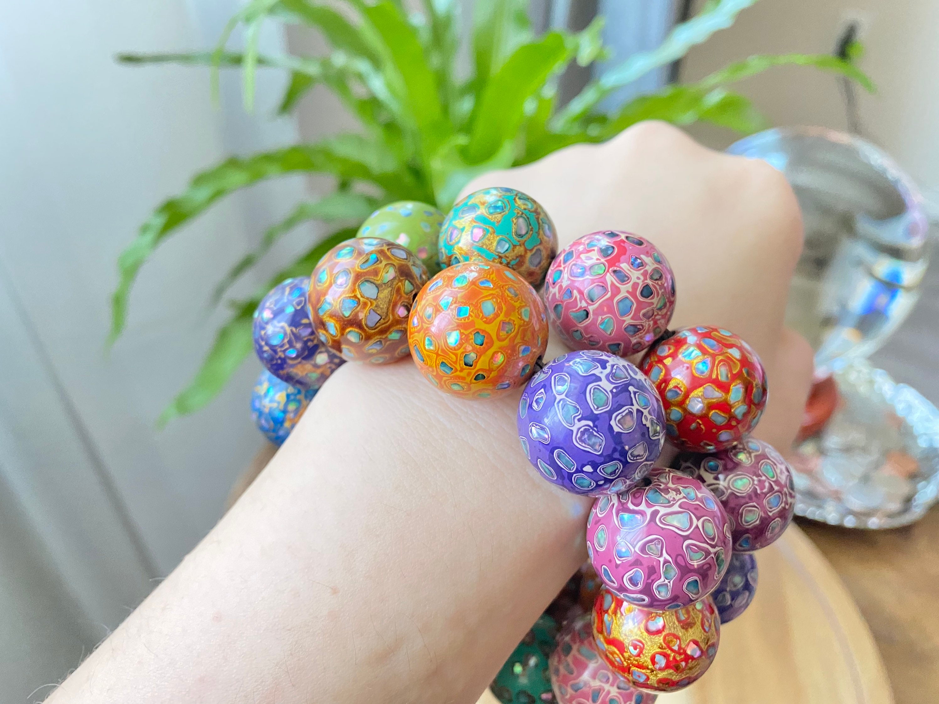 Daqi or Chinese Lacquer Beads Bracelets Hand Made Positive Energy Yoga  Meditation Jewel Sinology Studio Time is Gold 