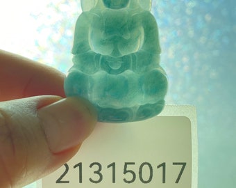 Hight Grade Natural Guatemala Jadeite Jade with Certificate hand Carved Avalokitesvara，Guanyin Pendant