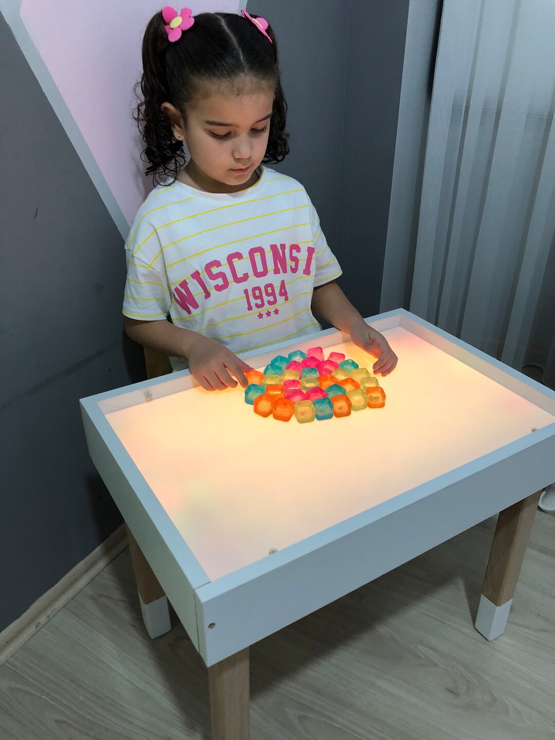 Lego Table Activity Table Led Light Table, Activity Sensory, Table