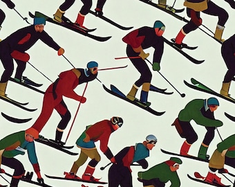 Vintage Ski Wrapping Paper
