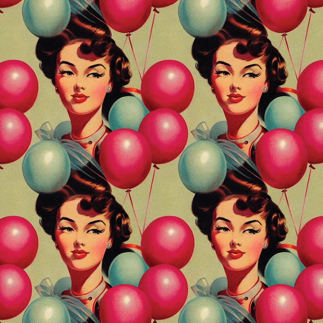 Vintage Birthday Wrapping Paper Etsy