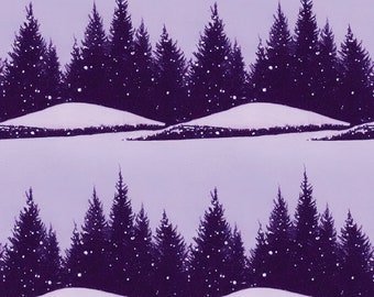 Wrapping Paper: Purple Evergreen {Gift Wrap, Christmas, Holiday, Birthday}