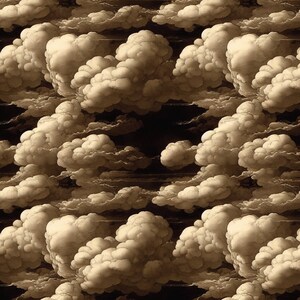 Sepia Cloud Wrapping Paper