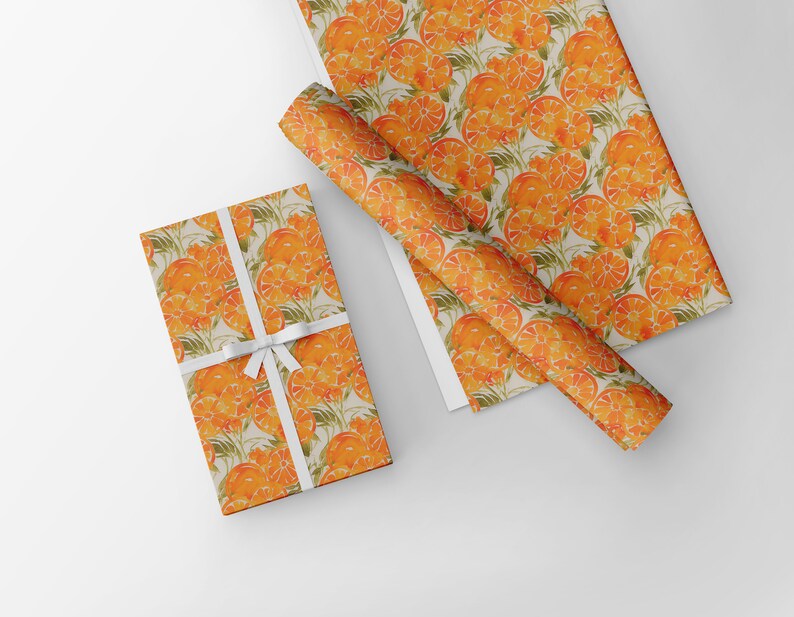 Wrapping Paper: Orange Slices - Etsy