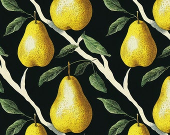Christmas Wrapping Paper: Vintage Pear Tree {Festive Gift Wrap, Twelve Days of Christmas, Vintage Holiday Decor, Fruit Illustration}