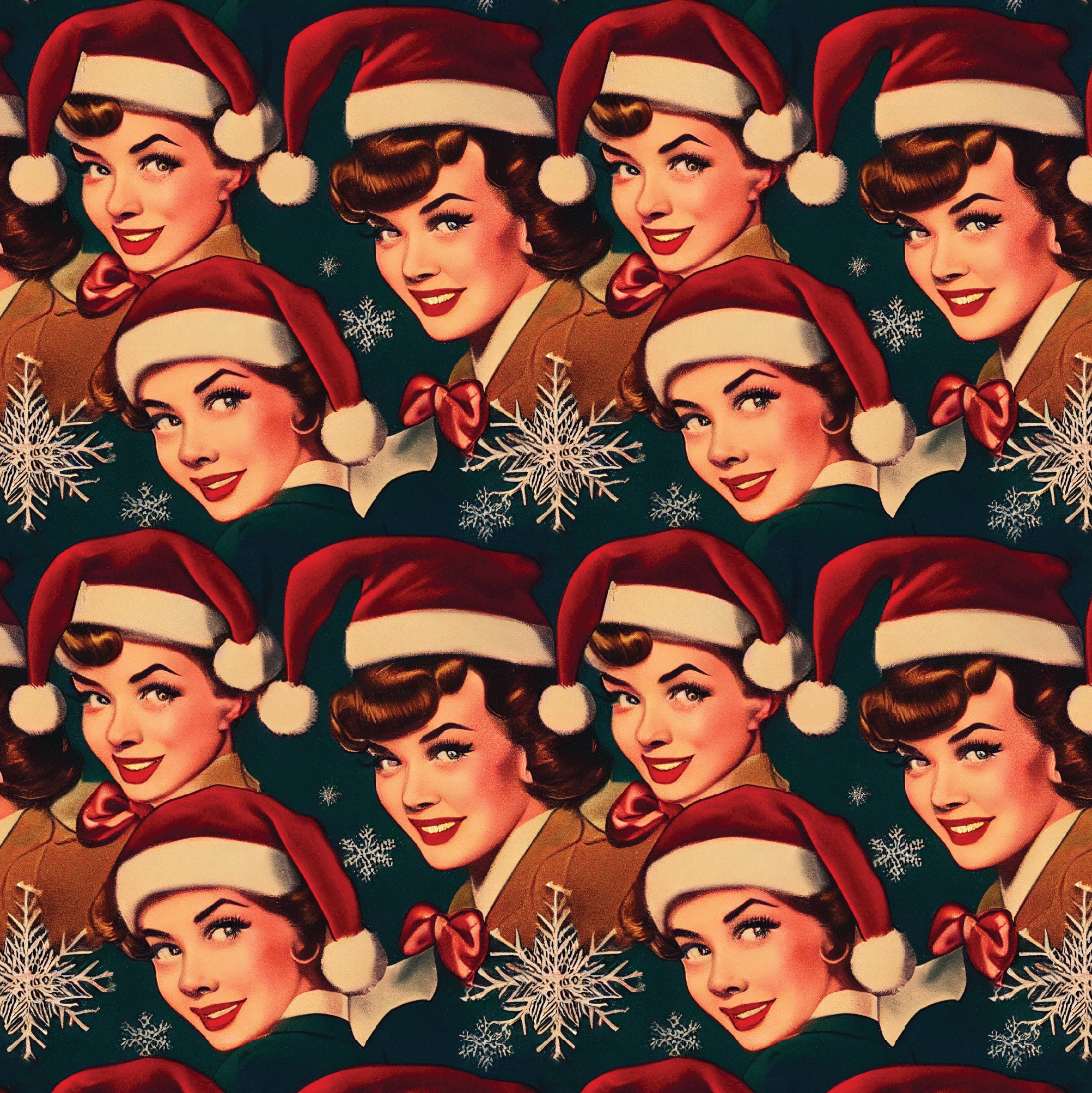 Vintage Christmas Wrapping Paper 