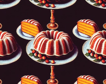 Wrapping Paper: Christmas Cakes