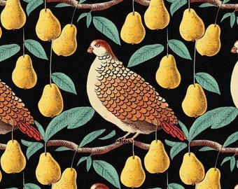 Partridge in a Pear Tree Wrapping Paper: Vintage Christmas Gift Wrap