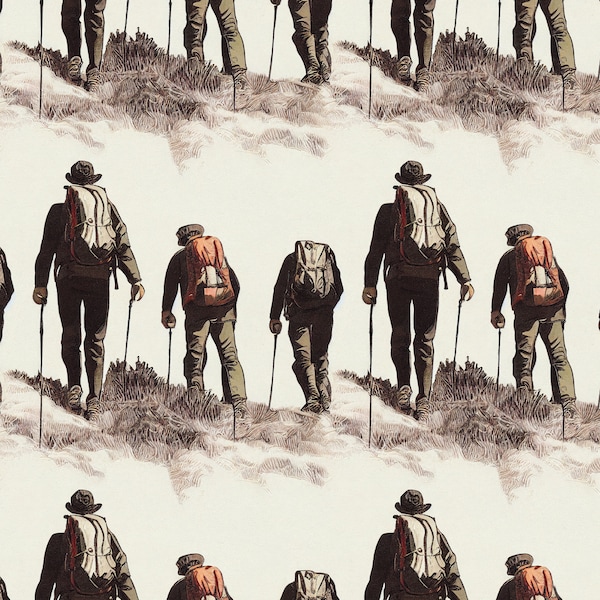 Vintage Hiking Wrapping Paper