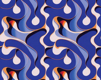 Wrapping Paper: Indigo Swirl