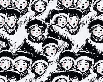 Wrapping Paper: Vintage Christmas Carol {Festive Gift Wrap, Retro Holiday Decor, Funny Wrapping Paper}