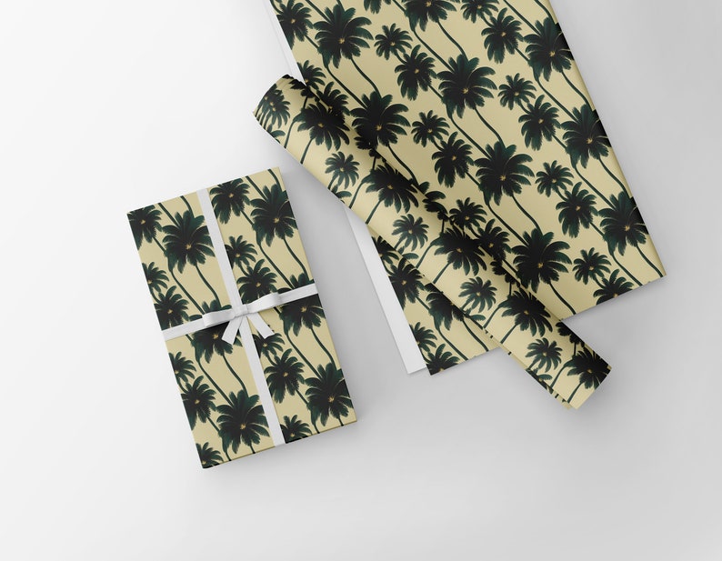 Botanical Wrapping Paper | Palm Tree | Chic Gift Wrap - Etsy
