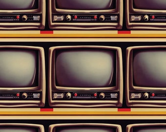Vintage Wrapping Paper: TV Set