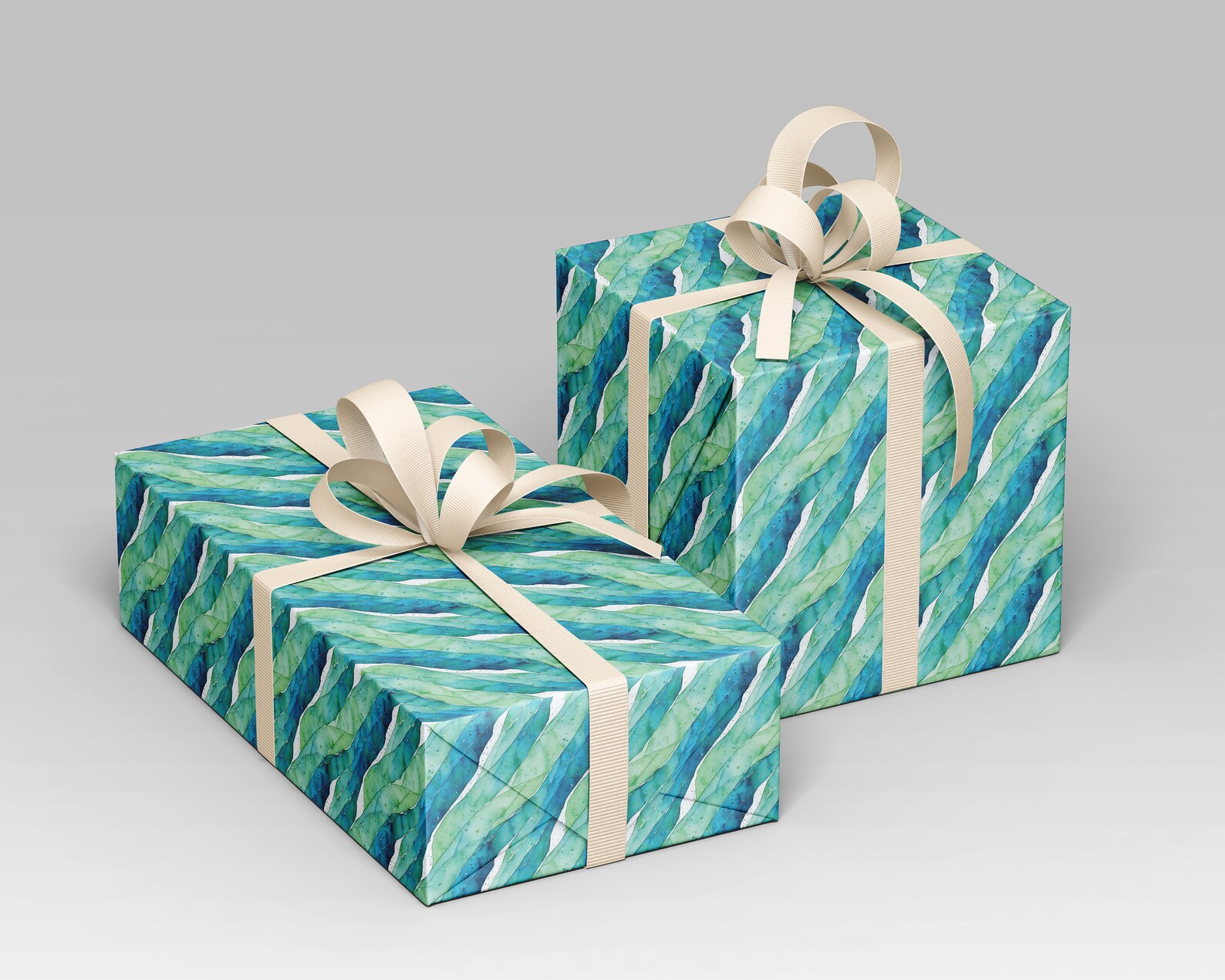 Turquoise Watercolor Wrapping Paper | Gift Wrap | Birthday | Holiday ...