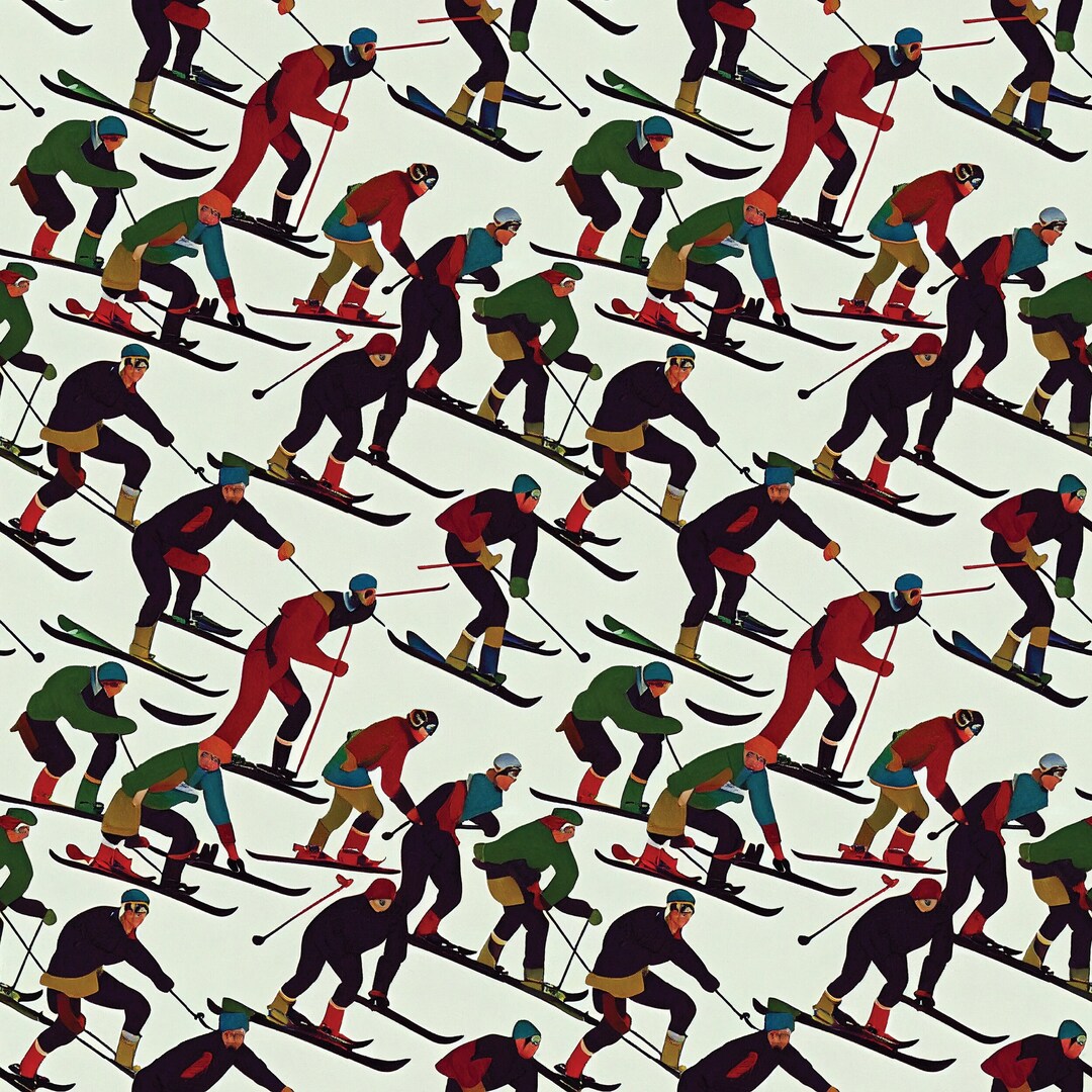 Vintage Ski Wrapping Paper - Etsy