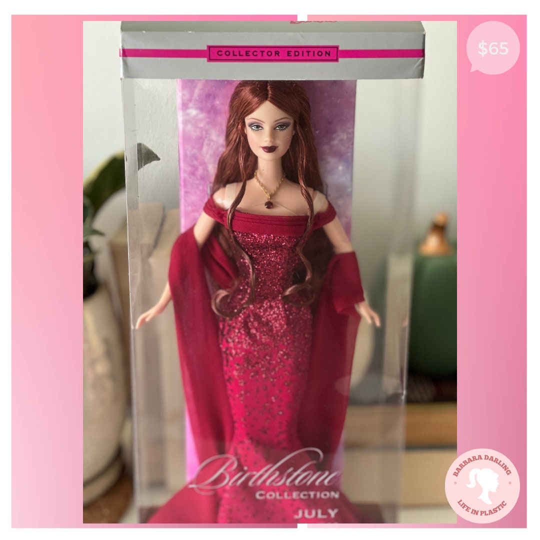 2002 Birthstone Collection July Ruby Barbie collector Edition 