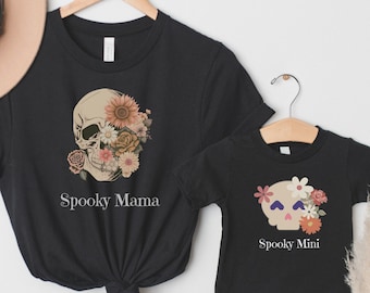 Mommy and Me Halloween Outfits, Matching Halloween Shirts, Spooky Baby Gift, Mommy and Mini T Shirts For Mom and Baby Shower Gift
