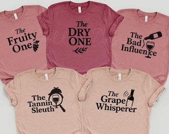 Wine Tasting Shirts for Women, Winery Girls Trip Shirts, Funny Wine Lover Tees, Wine Party Group Shirts, Girls Weekend Outfit