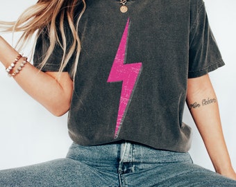 Lightening Bolt Shirt, Lighting Bolt Tee, VSCO Shirts, Vintage 90s