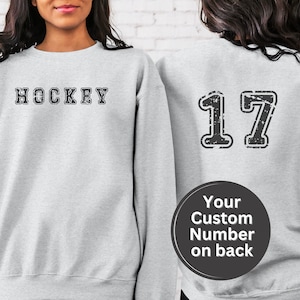 Custom Hockey Sweatshirt, Hockey Mom Sweatshirt, Game Day Hockey shirt, Personalized Hockey Shirt, Gift For Hockey lover, Sports Sweatshirt