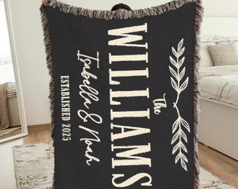 Cotton Anniversary Gifts for Him, Custom Blanket, Second Year Wedding Anniversary Gift, Cotton Wedding gift Blanket, 2nd Year Gift for Her