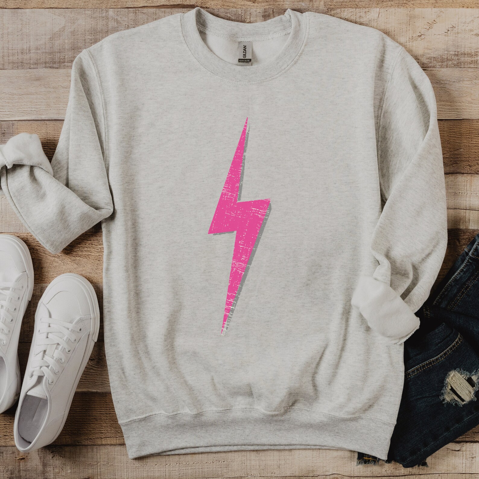 Lightning Bolt Sweatshirt Retro Style Sweatshirt Bolt Shirt Etsy