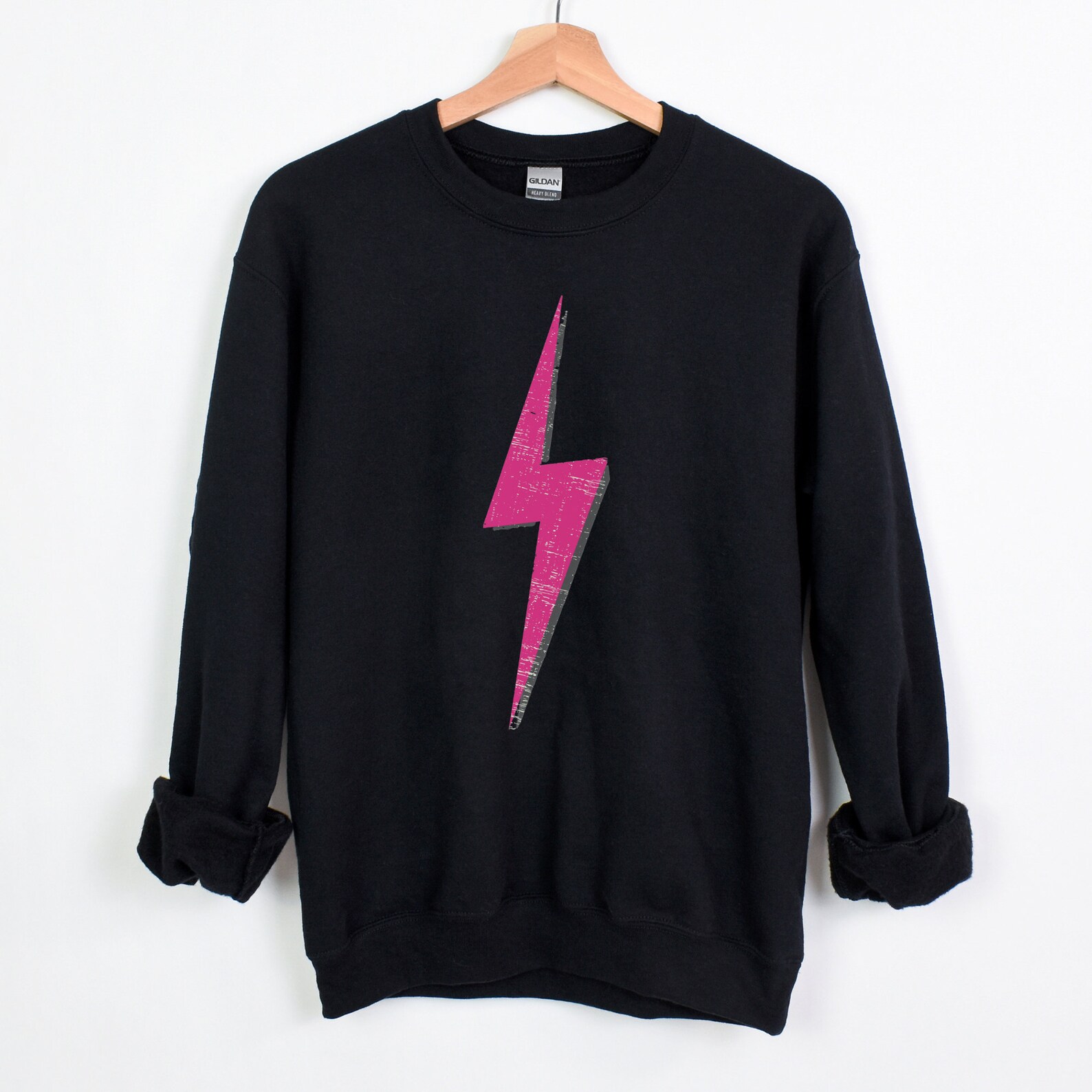 Lightning Bolt Sweatshirt, Retro Style Sweatshirt, Bolt Shirt