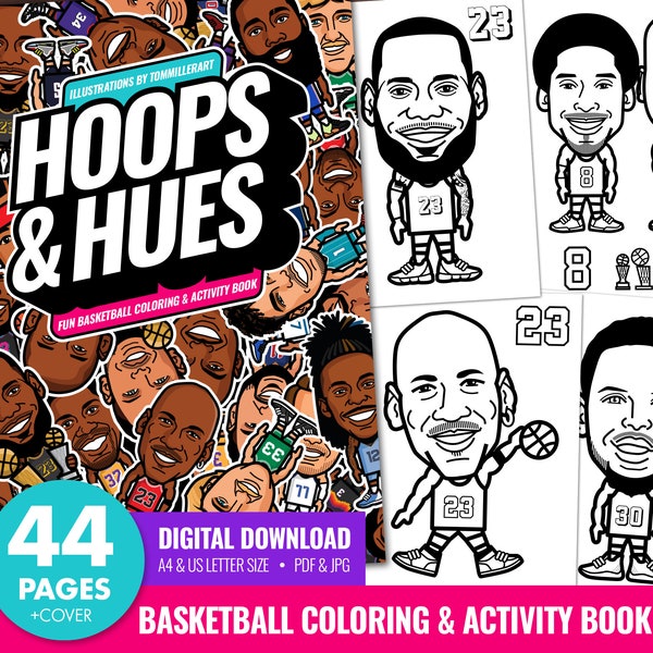 Hoops & Hues - Basketball Coloring Book