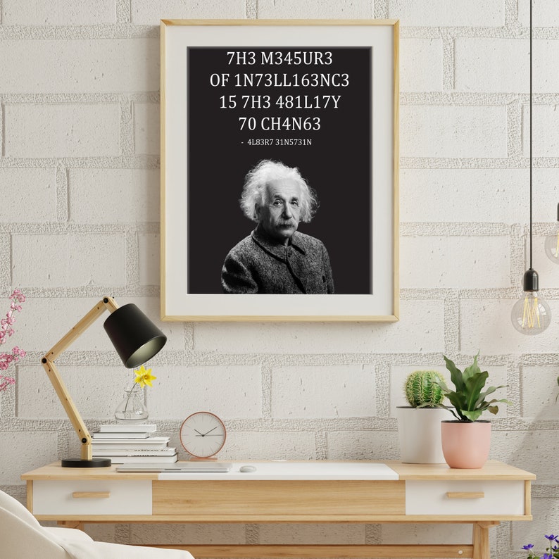 Albert Einstein Quote Poster Printable Digital Art Prints Etsy