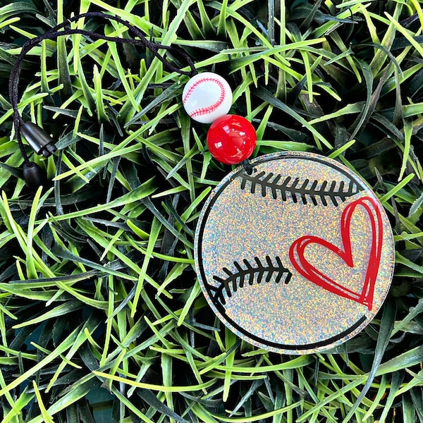 Baseball Car Charm, Rearview Mirror Charm, Car Accessories, Cute Car Accessories, Car Decorations, Baseball Car Ornament