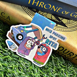 Grannies Bookmark, Cartoon Dogs Magnetic Bookmark, Bookish Accessory, Nice Parking Spot Rita Book Gift, Cute Bookmark, Heeler Dog