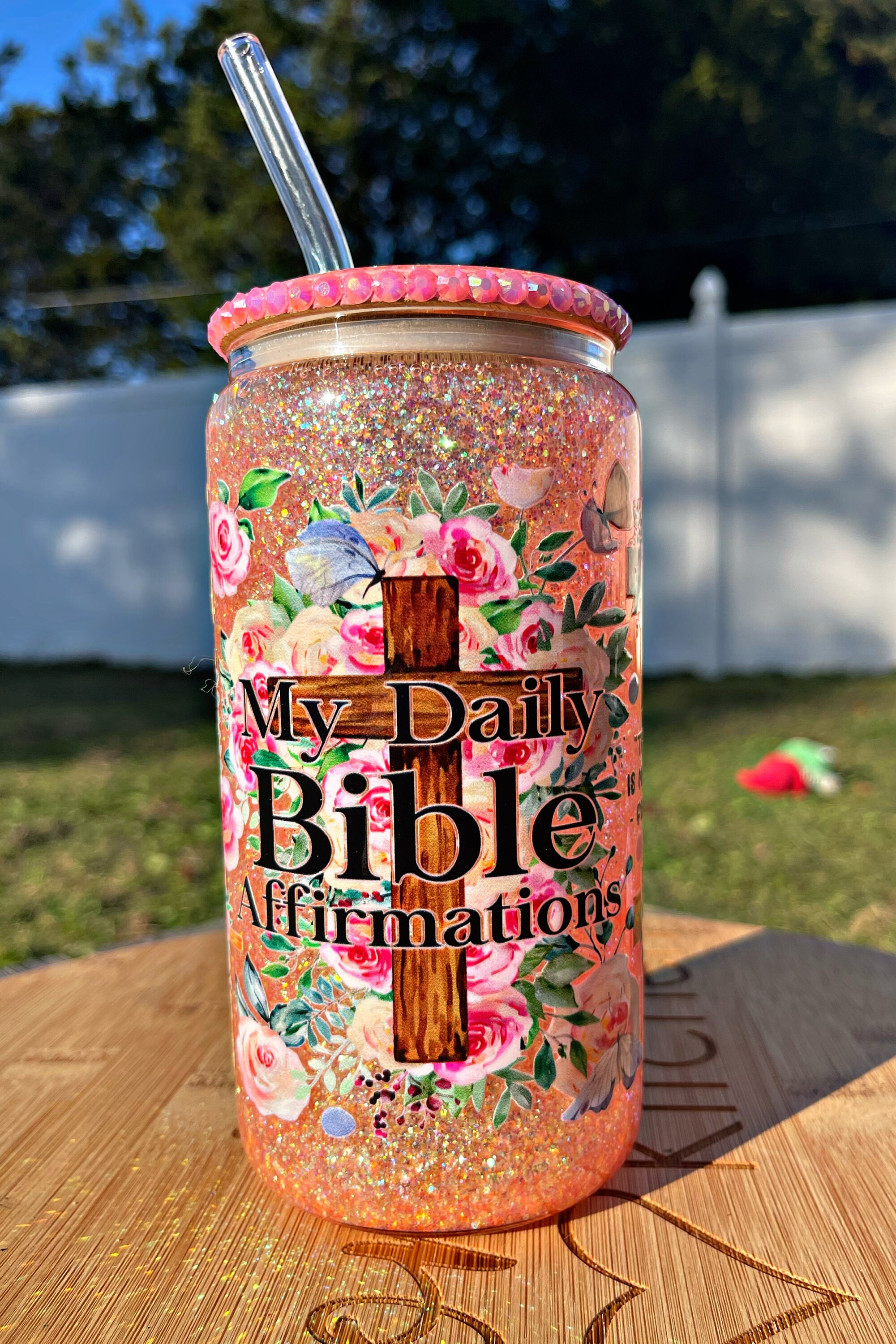 Nativity Christian Glass Tumbler My Daily Bible Affirmations Nativity Christian Glass Tumbler My Daily Bible Affirmations
