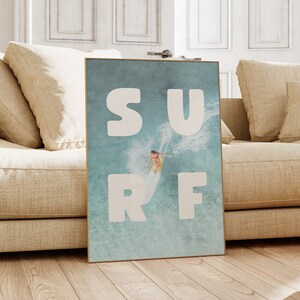 Ästhetische Surfen Wand Print-Vintage Surfen Poster-Retro Surf Poster-Trendy Surfen Print-Surfbrett Poster-Surfbrett Print-Ocean Wall Art