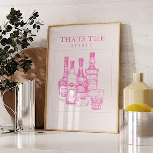 Bar Art Print Vintage Liquor Poster-Bar Cart Wall Art-Drinks Wall Decor-Dat is de geest Print-Cocktail Art Poster-afdrukbare Alcohol Print