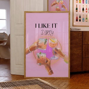 Vintage Cheers Poster-Bar Art Print-Trendy Art-Aesthtic Girly Bar Cart Art-Cocktail Art-Adrette Bar Cart Art-Retro Bar druckbare Wandkunst