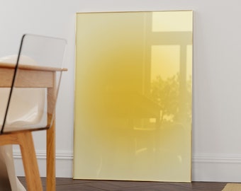 Positive Aura Poster-Aura Energy Spiritual Gradient Wall Art-Y2K Aesthetic Room Decor-Trendy Wall Art-Spiritual Zen Wall Art-Yellow Aura Art