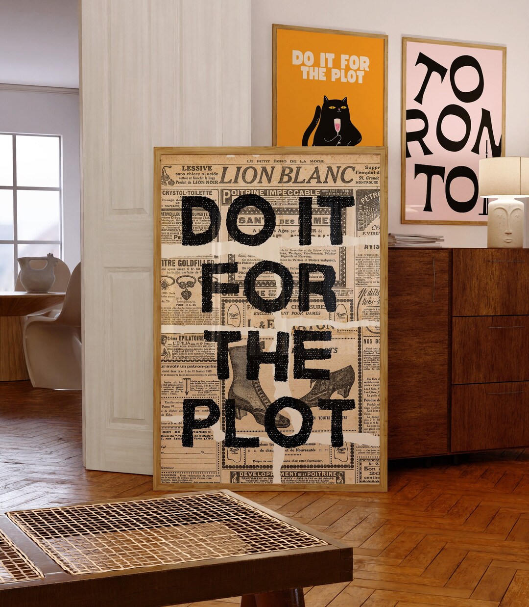 Trendy Do It for the Plot Wall Printtrendy Wall Artpreppy Aesthetic
