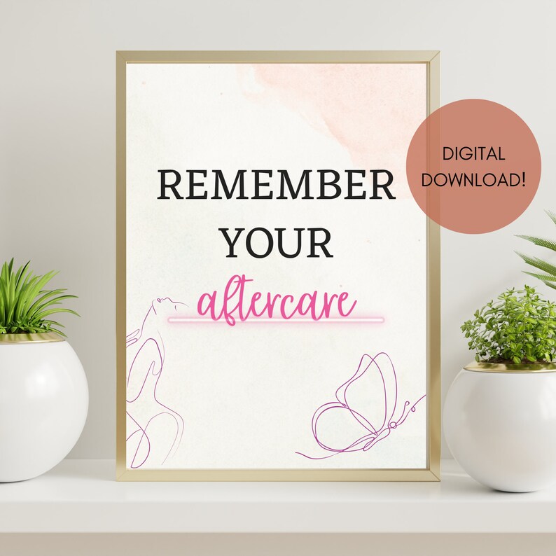 Buy Printable Remember Your Aftercare Poster Lash Posters Lash Online