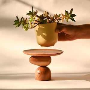 Classic Mini Plant Stand, Mid-century Modern, Indoor Solid Teak Wood Handmade Home Decor, Jewelry Dish, Catch All