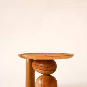 Wooden Mini Plant Stand, Mid-century Modern, Indoor Solid Teak Wood Handmade Home Decor, Jewelry Dish, Catch All image 13