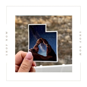 Utah Arch Night Sky Sticker