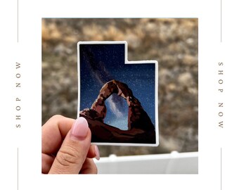 Utah Arch Night Sky Sticker