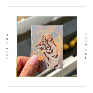 Tiger Vinyl Sticker: Waterproof Laptop Decal