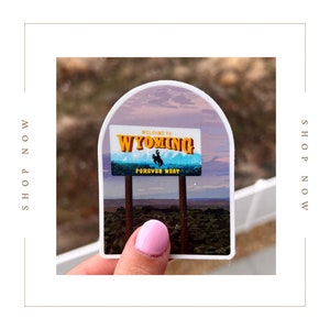 Wyoming State Sign Sticker