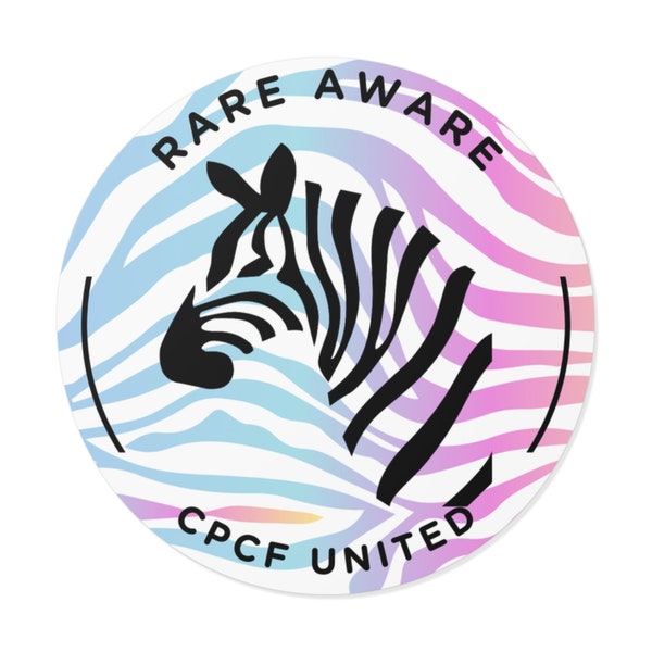 Rare Aware Zebra Vinyl Sticker, Trendy Animal Pattern Decal for Laptops, Water Bottle, Stylish Wildlife Adhesive Art for Personalization