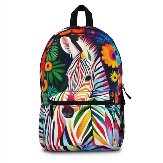 Stylish Zebra Print Backpack Zebra Print Backpack – Love At First Stripe main image 3